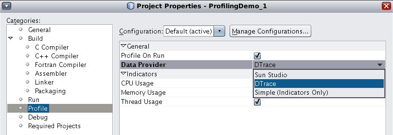 Профилирующий инструмент DLight (DLight profiling tool) в NetBeans 6.7